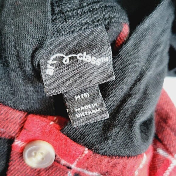 Art Class Boys' Flannel Plaid Hooded Long Sleeve Button-Down Shirt 4KIDC-BF - Picture 4 of 4